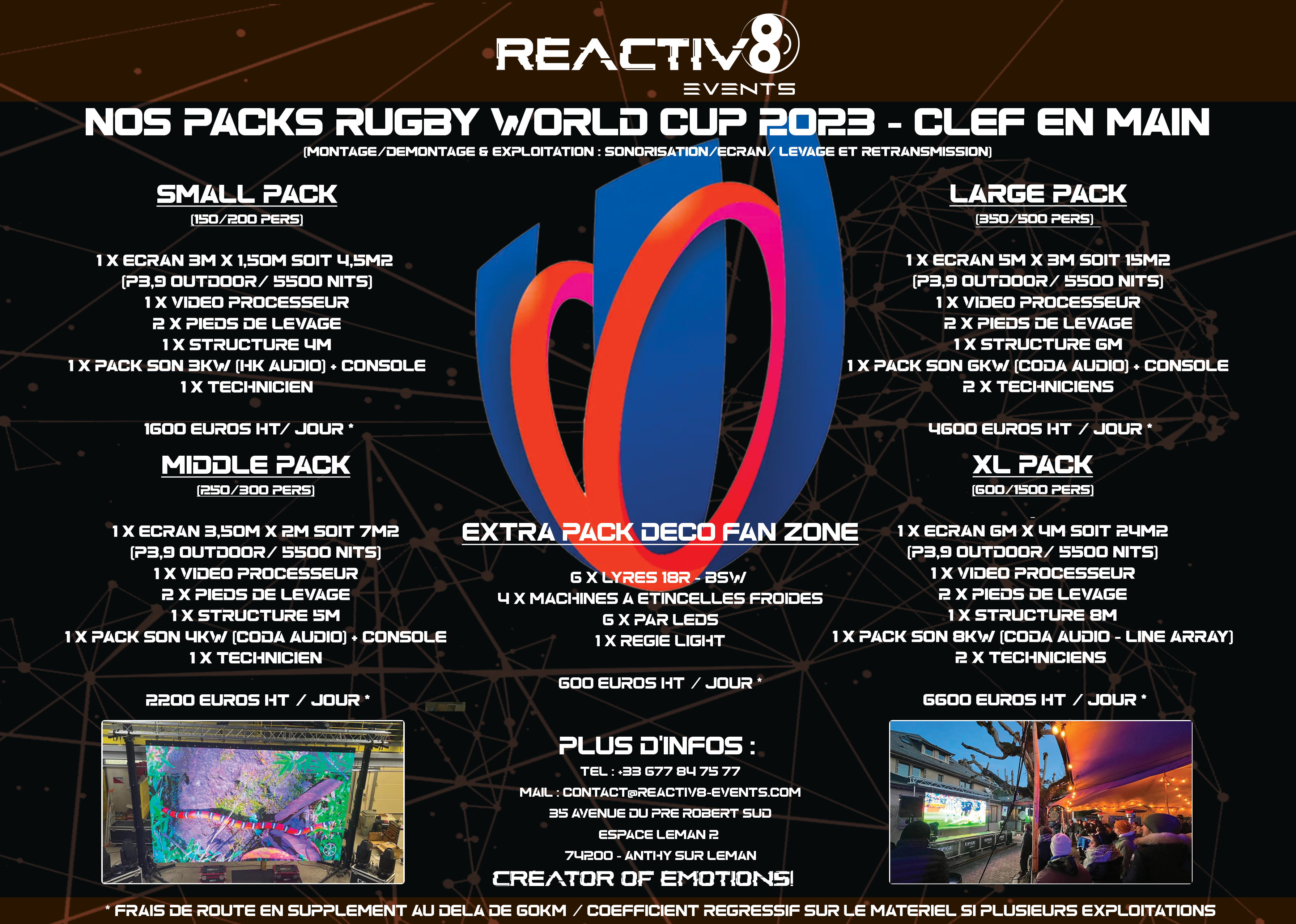 Pack Fan Zone RWC2023 - Haute Savoie - Ecran LEDs